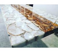 152cm x 76.2cm Agata & Pietrificato Sassi Cena Table Top Handmade Work Casa