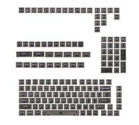 152PCS Clear Black Keycaps Set completo Keycap migliora l'effetto di retroilluminazione per scrittori giocatori digitazione efficiente