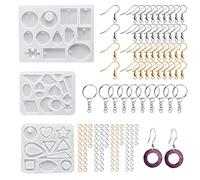 153 pezzi di stampi, set di orecchini e ciondoli fatti a mano, decorazioni artigianali in silicone, utilizzate per realizzare orecchini e accessori per collane