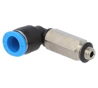 153341 Connettore filettato, angolo 90° M5 anello esterno -0,95-6bar FESTO