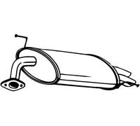 147 CV SILENZIATORE POSTERIORE PER HONDA Accord VI Hatchback CH, CL 2.0 KW 108 C