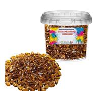 155-160 Pezzi - 1 kg Ciottoli di Vetro Pietre Decorative Perline Pepite Gemme Tessere Mosaico per vasi Ciotole da Giardino Artigianali Acquario (AMBRA, 1 KG)