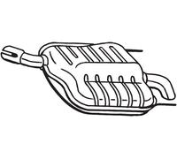 211 CV SILENZIATORE POSTERIORE PER OPEL Vectra C GTS Z02 3.2 V6 KW 155 CV 211