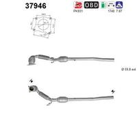 155 KW 210 CV CATALIZZATORE PER VW EOS 1F7, 1F8 2.0 TSI