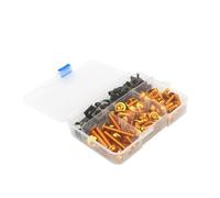 155 Pezzi Kit Bulloni Dadi Carenatura Clip Di Fissaggio Per Suzuki GSXR GSX-R 600 750 1000 GSX R K1 K2 K3 K4 K5 K6 K7 K8 K9(Gold)