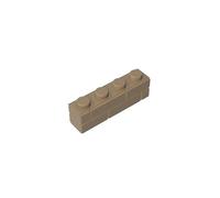 15533 Mattoni Base Mattone Speciale 1x4 con Profilo Mattone da Muratura 50 Pezzi GDS-632 compatibile con Lego Mattoncini da Costruzione Colore:Beige scuro 138