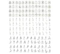 156 ciondoli A-Z, alfabeto per gioielli fai da te, orecchini, bracciali, collane, regali creative, decorazioni per matrimoni, metallo