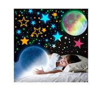 1560pcs Luminous Moon Stars Ceiling Sticker Glow In The Dark Wall Decals