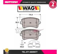 1581 Kit pastiglie freno a disco post.(MARCA WAG)