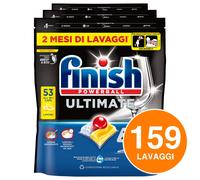 159 Tabs Finish Powerball Ultimate Pastiglie per Lavastoviglie al Limone