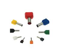 1590 pezzi Terminale a crimpare for estremità del cavo isolato con tubo a doppio filo TE0508~7512 Terminali for cavi in rame a doppio terminale 0,5~0,75 mm²