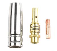 15AK per torcia di saldatura MIG, 3 pezzi, ugelli di saldatura e punte di contatto per saldatori MIG, componenti di ricambio per torcia 15AK per MIG, adatti per operazioni di saldatura (0,6 mm)