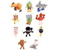 15cm Peluche a forma di squalo carino - Espressione divertente, creatura mitologica morbida, ottimo regalo per bambini, fan di anime e burloni Squalo a tre zampe da 12 cm,Scimmia banana 11cm,Rana per