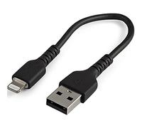 StarTechcom Cavo da USB-A a Lightning da 15cm nero - Robusto e resistente cavo di alimentazione/sincronizzazione in fibra aram