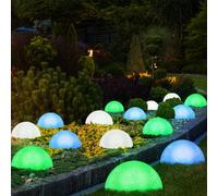 15er Set LED Decorazione Mezzo Sfera Luci Effetto Giardino Lampade IP44 Esterno