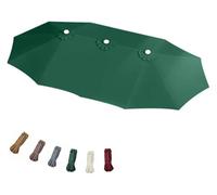 15ft Patio Umbrella Replacement Canopy Double-Sided 12 Ribs Market Umbrella
