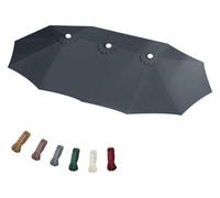 15ft Patio Umbrella Replacement Canopy Double-Sided 12 Ribs Market Umbrella