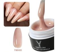 15g Gel per estensione unghie, gel jelly rosa nudo, ispessisce e rinforza le unghie, duraturo e resistente, gel UV/LED rimovibile, ideale per i saloni di bellezza, adatto per donne e ragazze, anche un