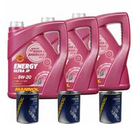 15L MANNOL Energia Ultra JP 5W-20 Scorrevolezza olio motore Api Sn Ilsac GF-5