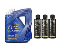 15L MANNOL olio motore Classic 10W-40 Incl. 3x Additive Ceramo Ester 9829