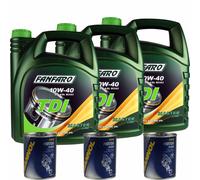 15L Olio Motore FANFARO TDI 10W-40 3x MANNOL Flush Motore ADDITIVO