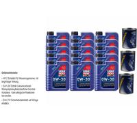 15L olio motore Liqui Moly Synthoil da Molto Tempo Plus 0W-30 3xMotor Flush