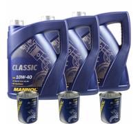 15L Olio Motore MANNOL Classic 10W-40 3x