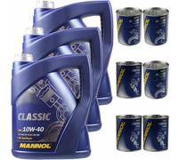 15L Olio Motore MANNOL Classic 10W-40 3xMotor Doctor+Flush Motore