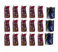 15L Olio Motore MANNOL Energy Combi LL 5W-30 3x Flush Motore ADDITIV