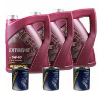15L Olio Motore MANNOL Extreme 5W-40 3x MANNOL Flush Motore ADDITIV