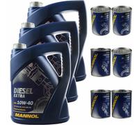 15L Olio Motore MANNOL SAE 10W-40 Diesel Extra 3xMotor Doctor + Motor Flush