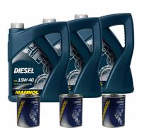 15L Olio Motore MANNOL SAE 15W-40 DIESEL 3x