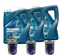 15L Olio Motore MANNOL Trattore Superoil 15W-40 3xMotor Doctor