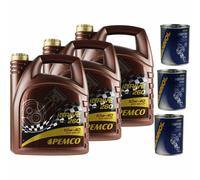 15L olio motore pemco idrive 260 10W-40 3x mannol Motore Flush Additivo