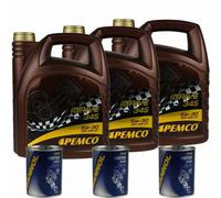 15L Olio Motore PEMCO IDRIVE 345 5W-30 3X MANNOL Flush Motore Additivo