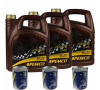 15L olio motore pemco idrive 345 5W-30 3x mannol Motor Doctor Additivo