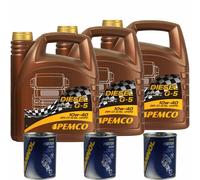 15L PEMCO DIESEL G-5 UHPD 10W-40 Olio Motore API CI-4/SL ACEA E7 A3/B4 JASO DH-1