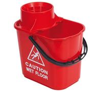 15L Riciclato Professionale Secchio E Strizzatore a Rullo, Rosso - 102946 - RED