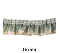 15M 2-Layer Raso Organza Increspatura Pizzo Orlo Plissettato Nastro per Cucito