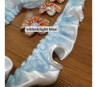 15M 2-Layer Raso Organza Increspatura Pizzo Orlo Plissettato Nastro per Cucito