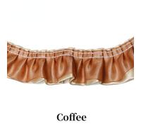 15M 2-Layer Raso Organza Increspatura Pizzo Orlo Plissettato Nastro per Cucito