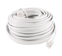 15M 49FT RJ11 6P4C Modular Telefono Cavi bianco