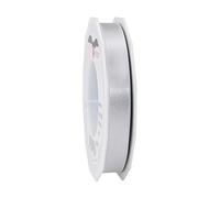 15m Ribbon Presente x 25 mm del Nastro del Raso Rullo Double Sided Argento