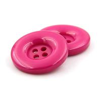 15mm 18mm 20mm 23mm 25mm 28mm 30mm 34mm 38mm Bottoni rotondi in resina di plastica a 4 fori Bottone nero bianco Adatto per cucire Scrapbooking Fai da te, 03 Rosa rossa, 25mm 17Pz