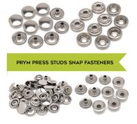 15mm PRYM Bottoni Automatici Acciaio Inox Borsa IN Pelle Giacca Vestiti