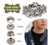 15mm PRYM Bottoni Automatici Acciaio Inox per Pelle Giacca Borsa