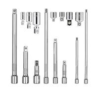 15pcs 1/2inch 3/8inch 1/4inch Extension Rod Set Steel Impacts Socket Extender Simple to Operate for Socket Wrench Ratch Ratchets Tool Accessory