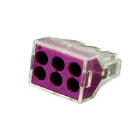 15pcs 6 Hole rapidi morsettiera 0.75 Piazza ~ 2,5 Terminali Piazza cavo connettore 20A for Wire Accessori elettrici Kit barra di messa a terra terminale