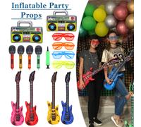 15pcs Confezione Gonfiabile Giocattoli Chitarra Microfono Radio Festa Music Kids