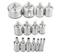 15pcs Diamante Rivestito Sega Punte per Trapano Piastrella Marmo Vetro Ceramica